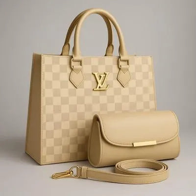 Women's Leather Textured Hand Bag Set